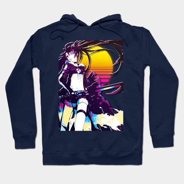 Black Rock Shooter Hoodie by 80sRetro